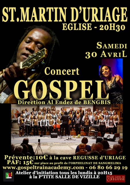 SAMEDI 30 avril : concert de gospel