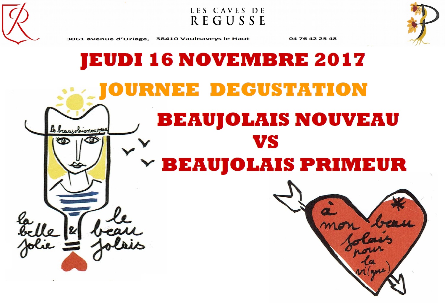 Beaujolais nouveau ! Jeudi 16 novembre 2017