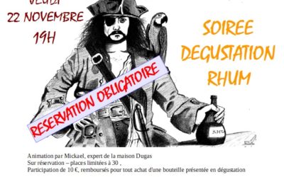 Soirée dégustation Rhum